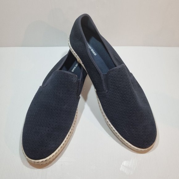 Country Road Other - Country Road Men's Perforated Navy Suede Leather Men's Slip Ons, Size 44